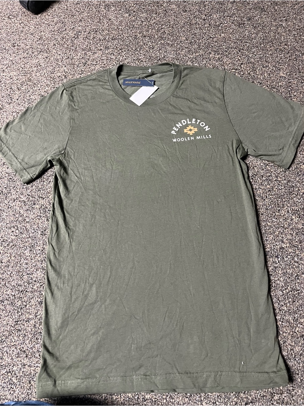 Pendleton Olive Green Short Sleeve Chest Logo Tee